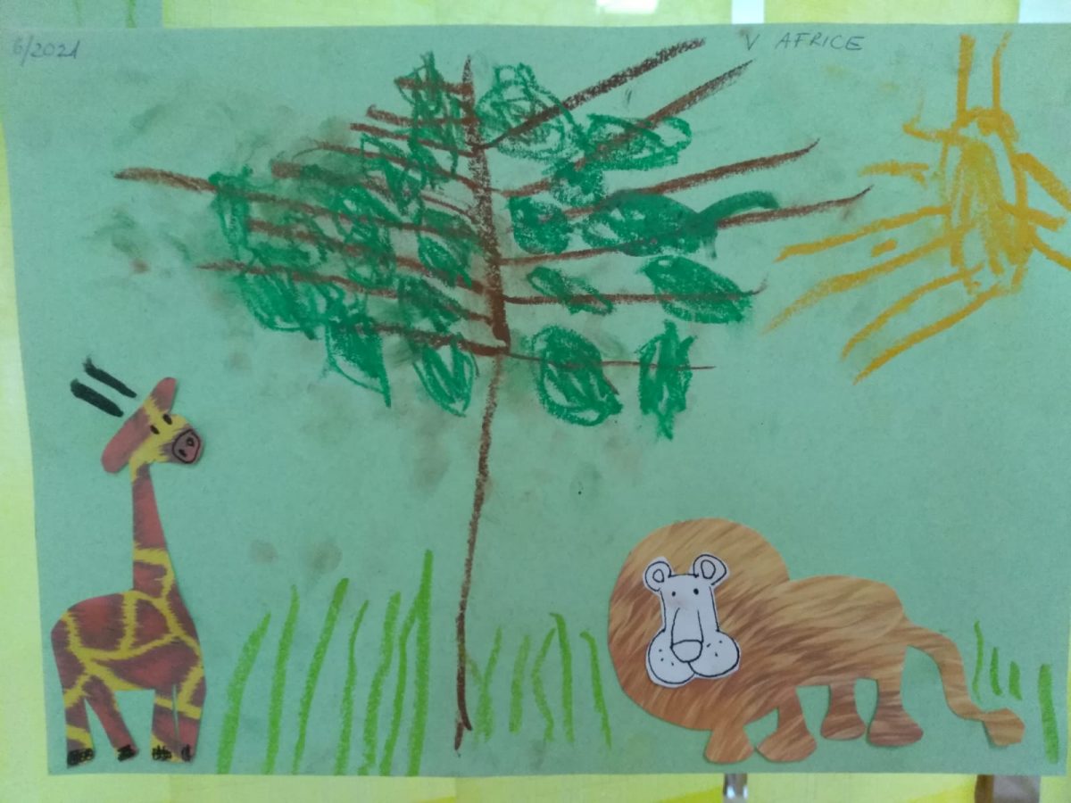 Kreslené díla dětí s tématem „V Africe“ 05